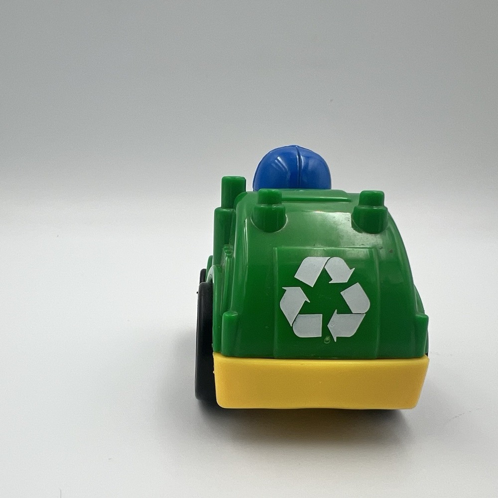 Fisher Price Little People Wheelies Lot Of 3 Cars Mattel Fire Recycle Dump Truck - Picture 7 of 16